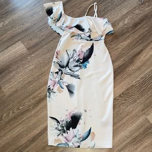 ASOS Off the shoulder double strap midi dress